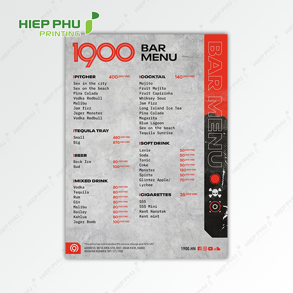 In Menu/ Thực đơn