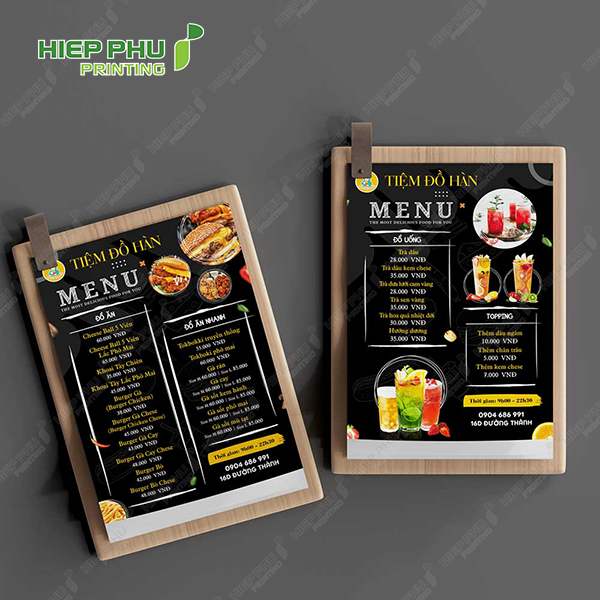 In Menu/ Thực đơn