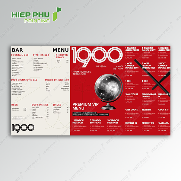 In Menu/ Thực đơn