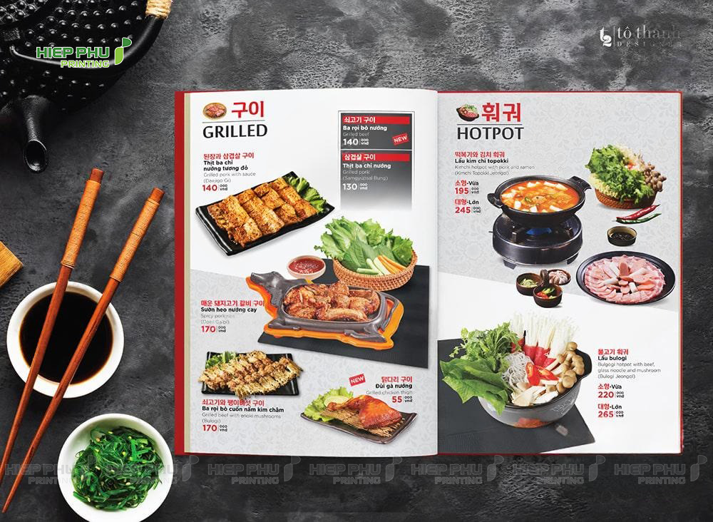 In Menu/ Thực đơn