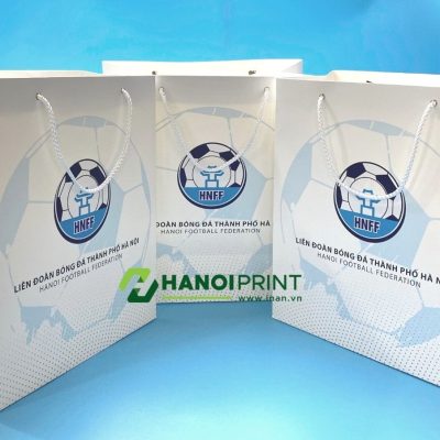 In túi giấy Liên đoàn bóng đá thành phố Hà Nội-Ha Noi Football Federation