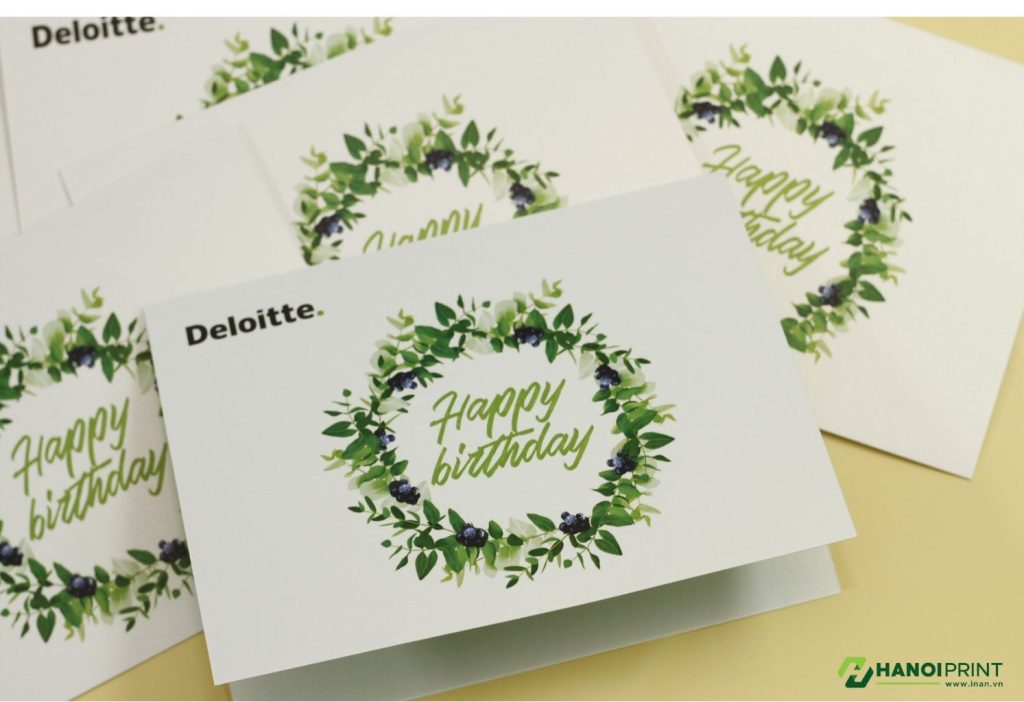 In thiệp chúc mừng sinh nhật/ Happy Birthday Deloitte