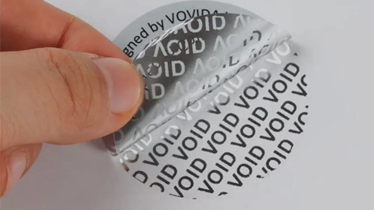 Tem decal bảo mật void