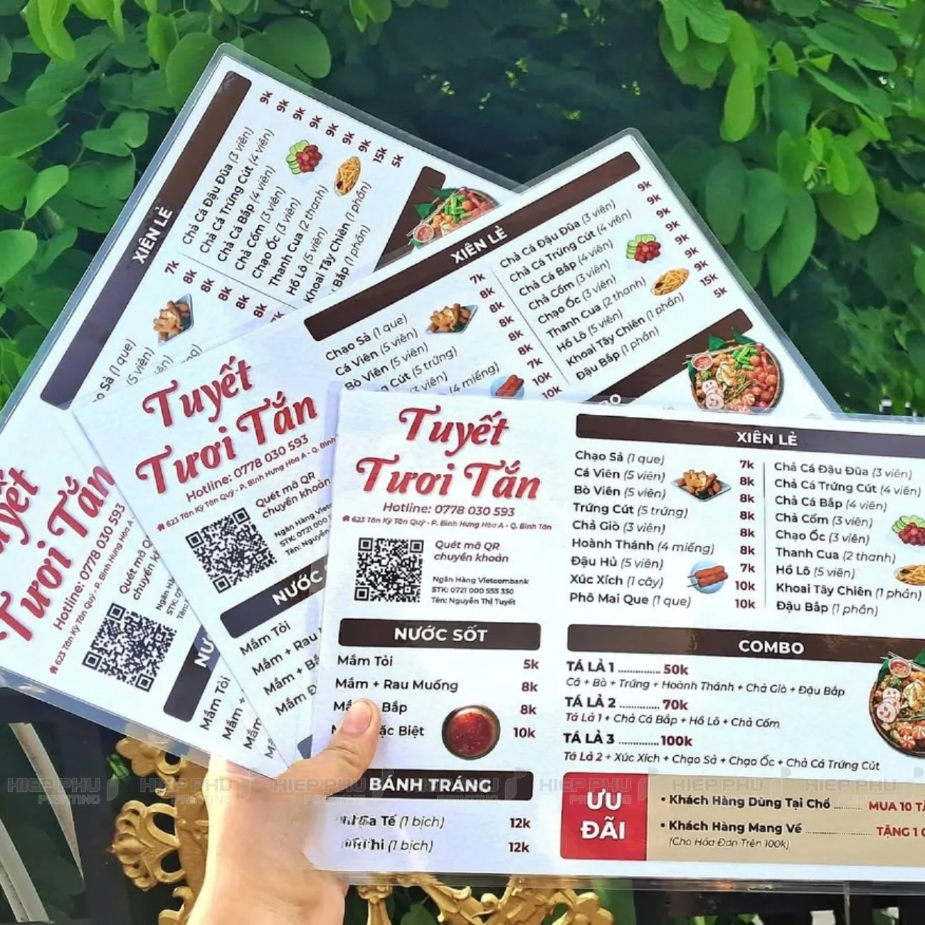 Menu ép plastic