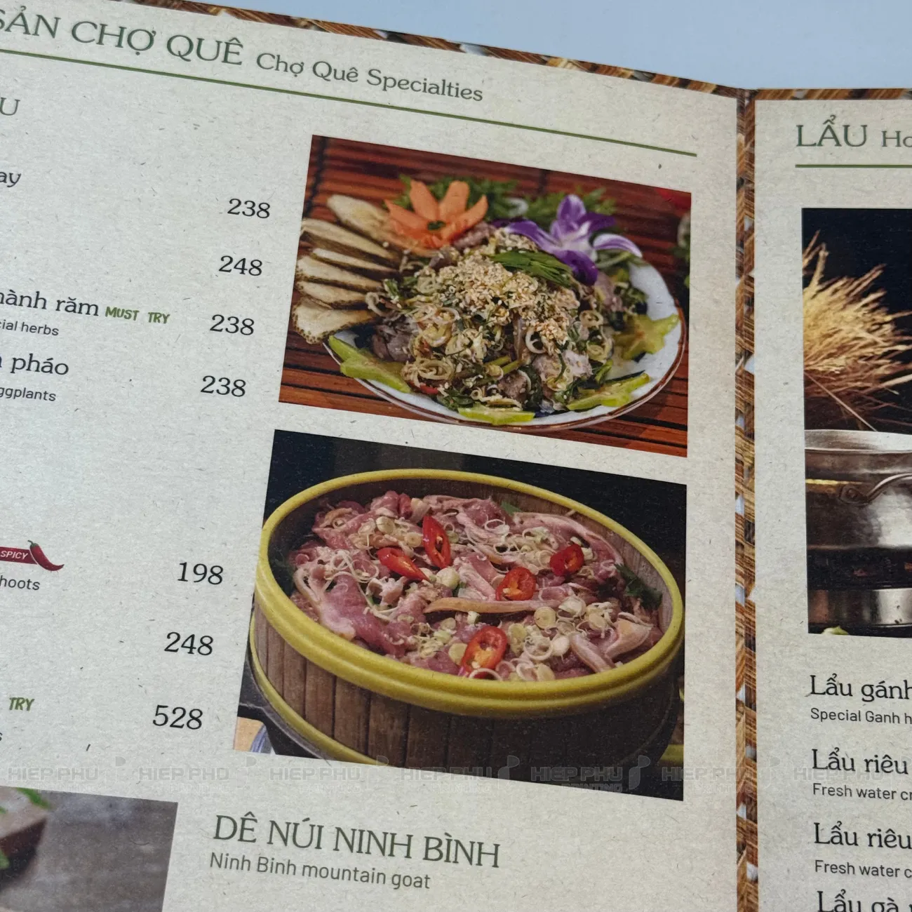 Menu mở phẳng