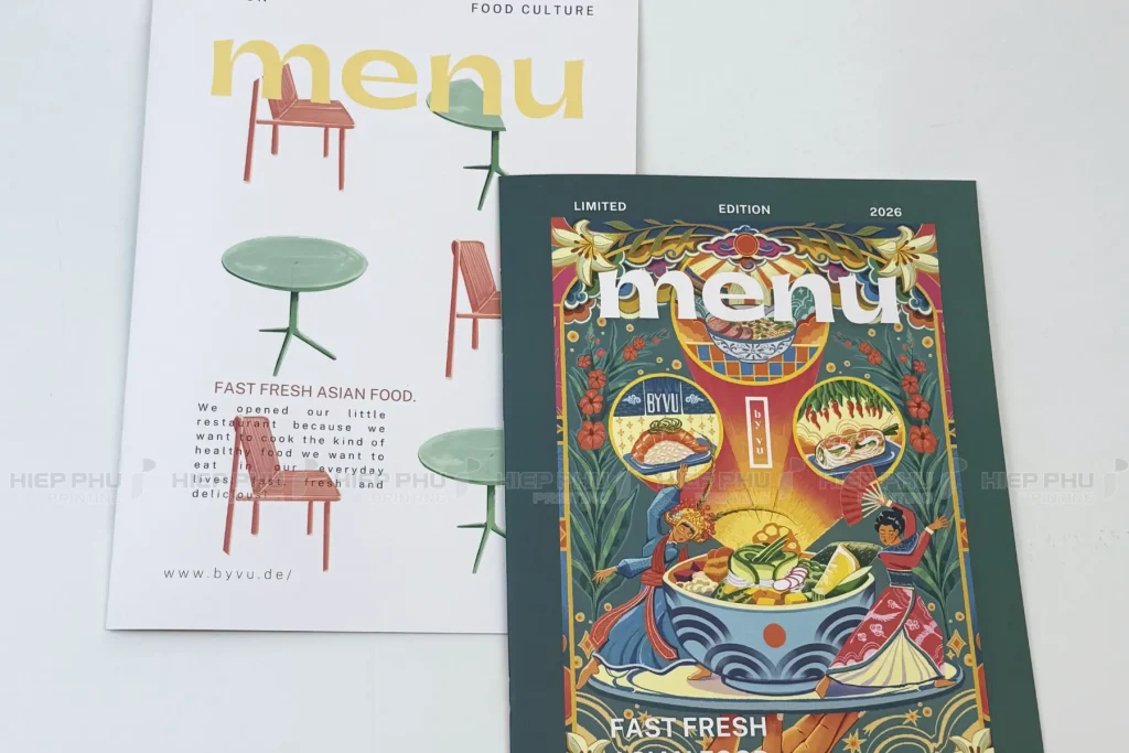 In Hiệp Phú – Cung Cấp Dịch Vụ In Menu Chuyên Nghiệp Tại Hà Nội